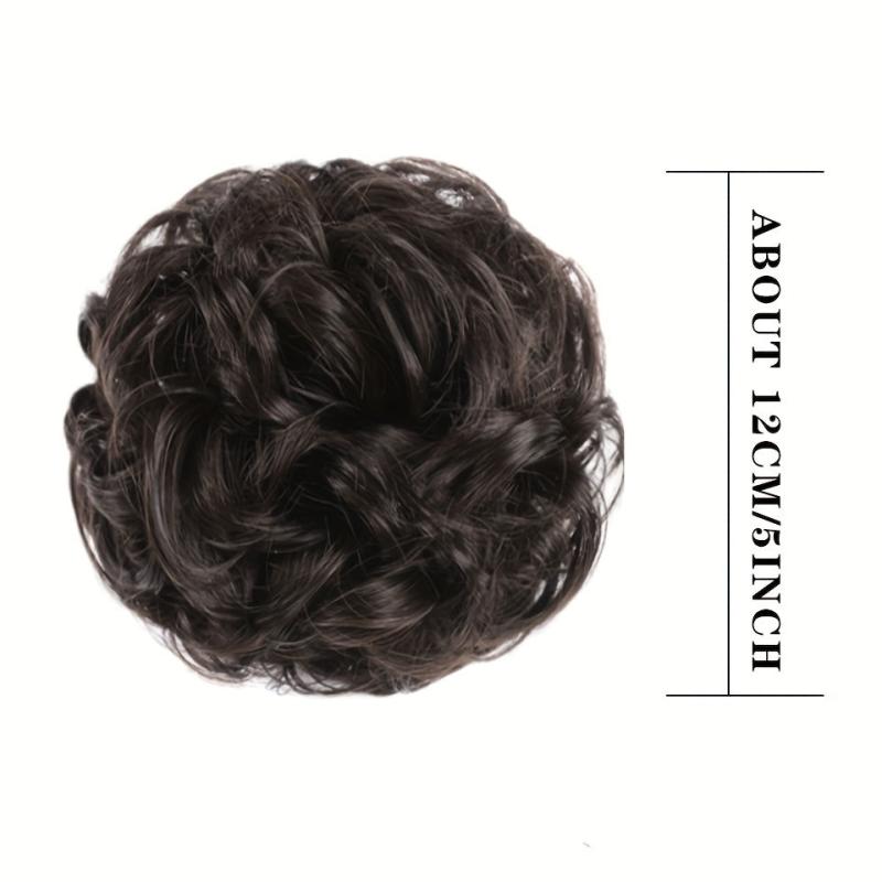 Synthetic Curly Chignon Hair Bun Claw Clip Updo Cover Hairpiece