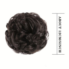 Synthetic Curly Chignon Hair Bun Claw Clip Updo Cover Hairpiece