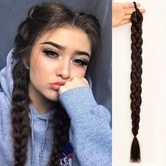 Brown Jumbo Braiding Hair Extensions High Temperature Synthetic Braid Hair