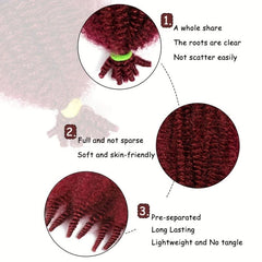 Short Synthetic Hair Braid Extensions 30 48 Cm for Women Girls 1B 613