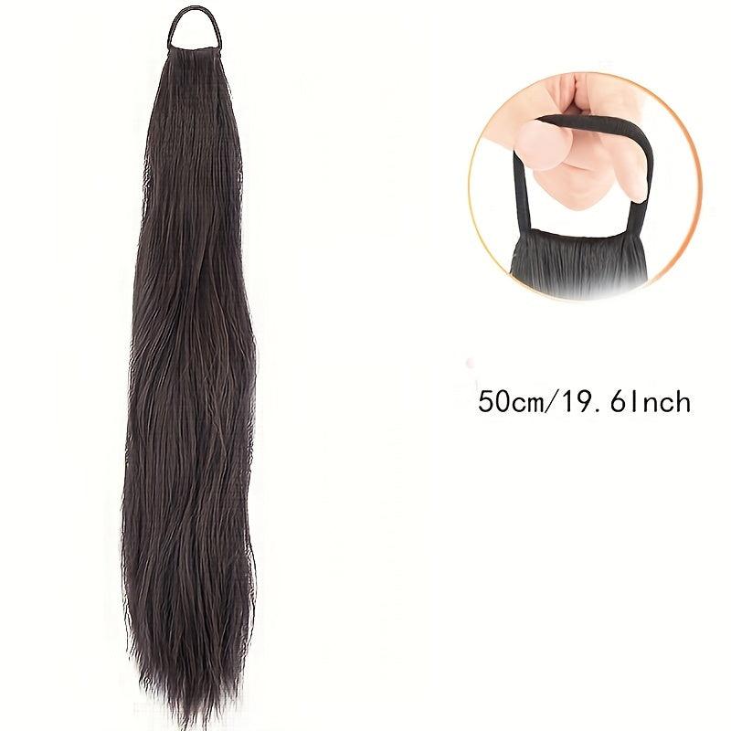 Long Straight Ponytail Extensions Natural Look