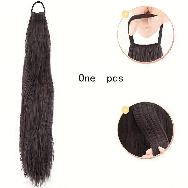 Long Straight Ponytail Extensions Natural Look