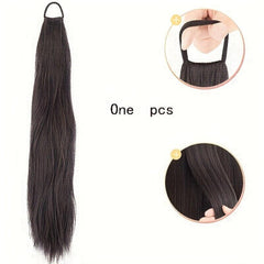 Long Straight Ponytail Extensions Natural Look