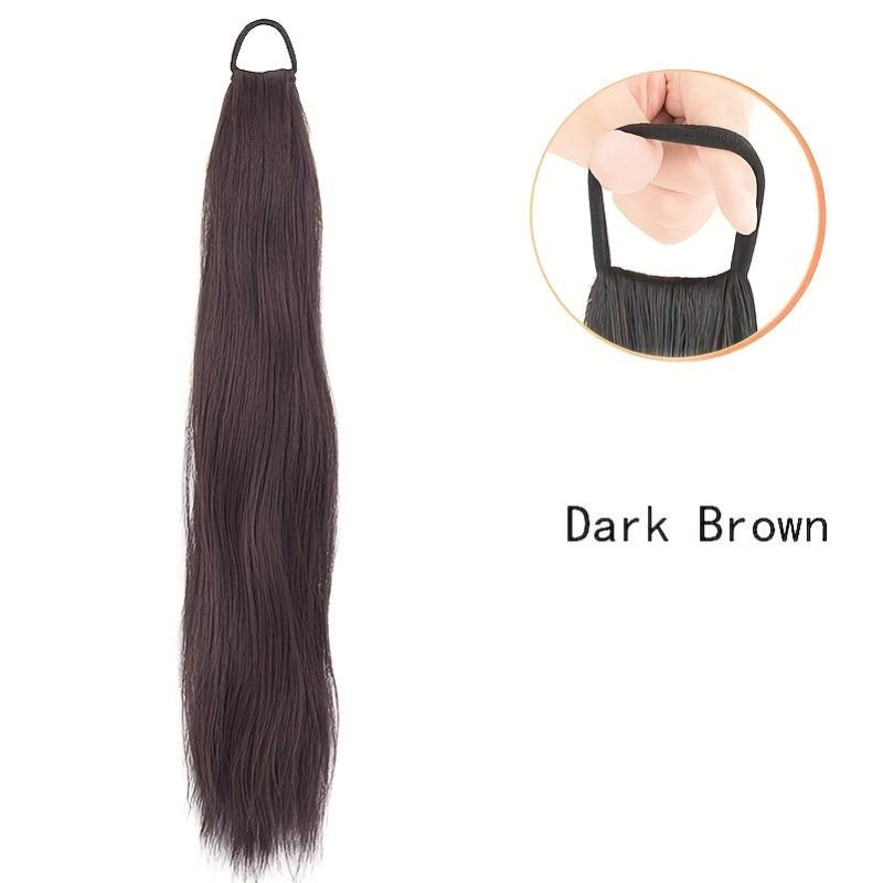 Long Straight Ponytail Extensions Natural Look