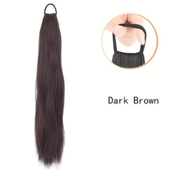 Long Straight Ponytail Extensions Natural Look