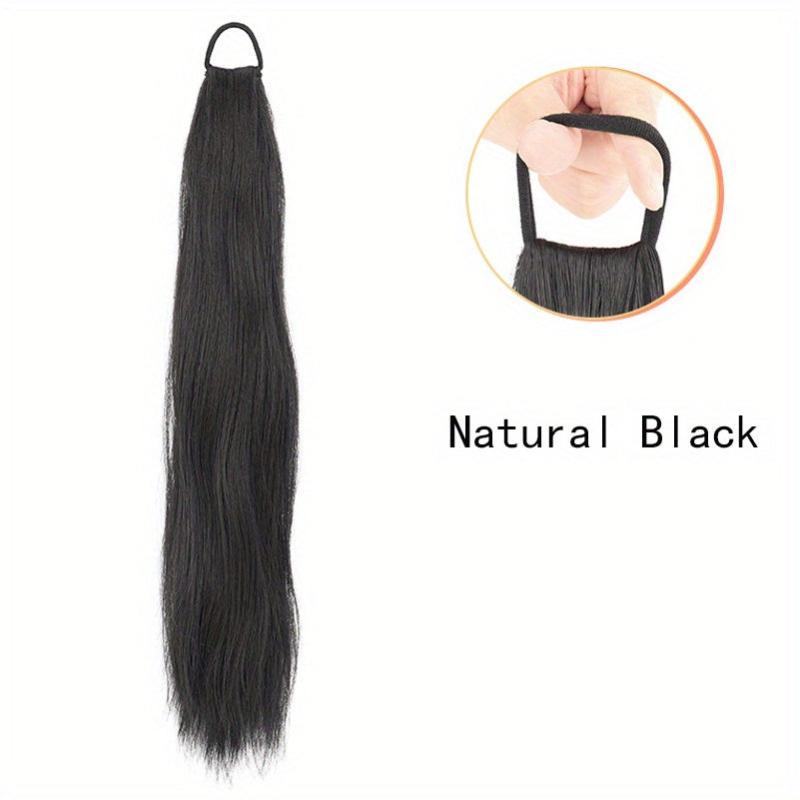 Long Straight Ponytail Extensions Natural Look