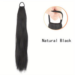 Long Straight Ponytail Extensions Natural Look