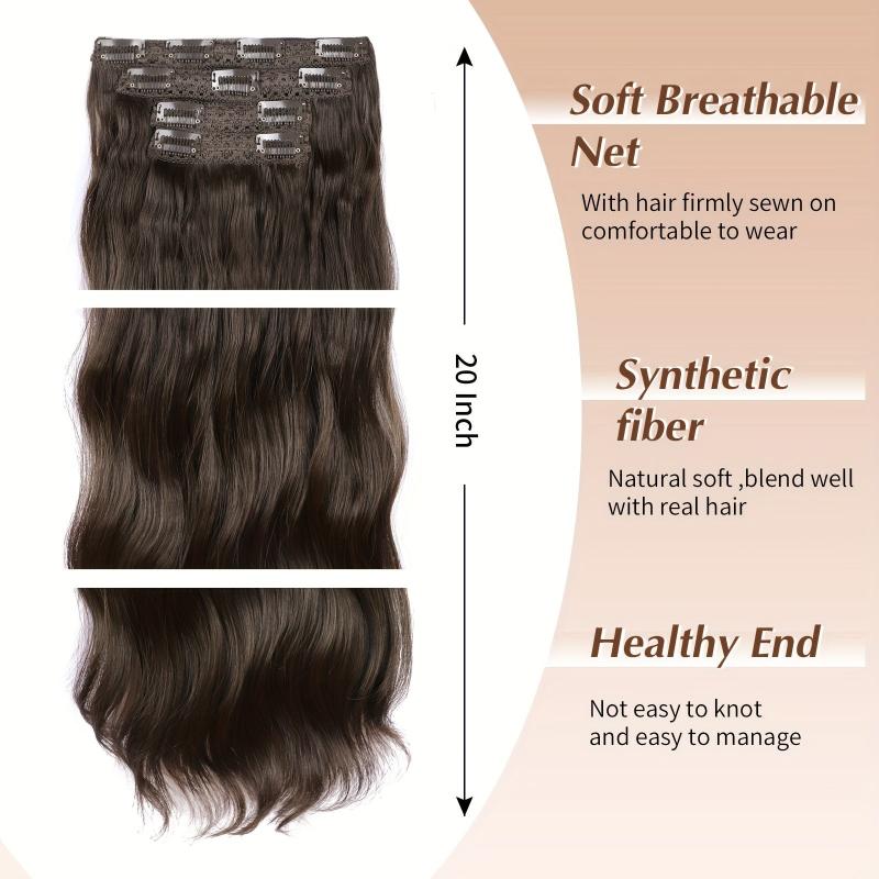 Long Wavy Clip In Hair Extensions for Women Synthetic Hair Stunning Look