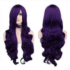 Pink Long Body Wave Hair Wigs Synthetic Heat Resistant for Anime Coplay