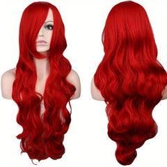 Pink Long Body Wave Hair Wigs Synthetic Heat Resistant for Anime Coplay