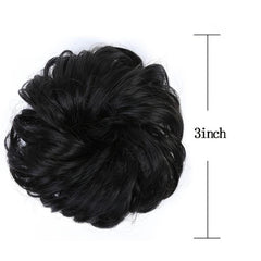 Curly Messy Chignon High Temp Fiber Hair Extensions in Brown