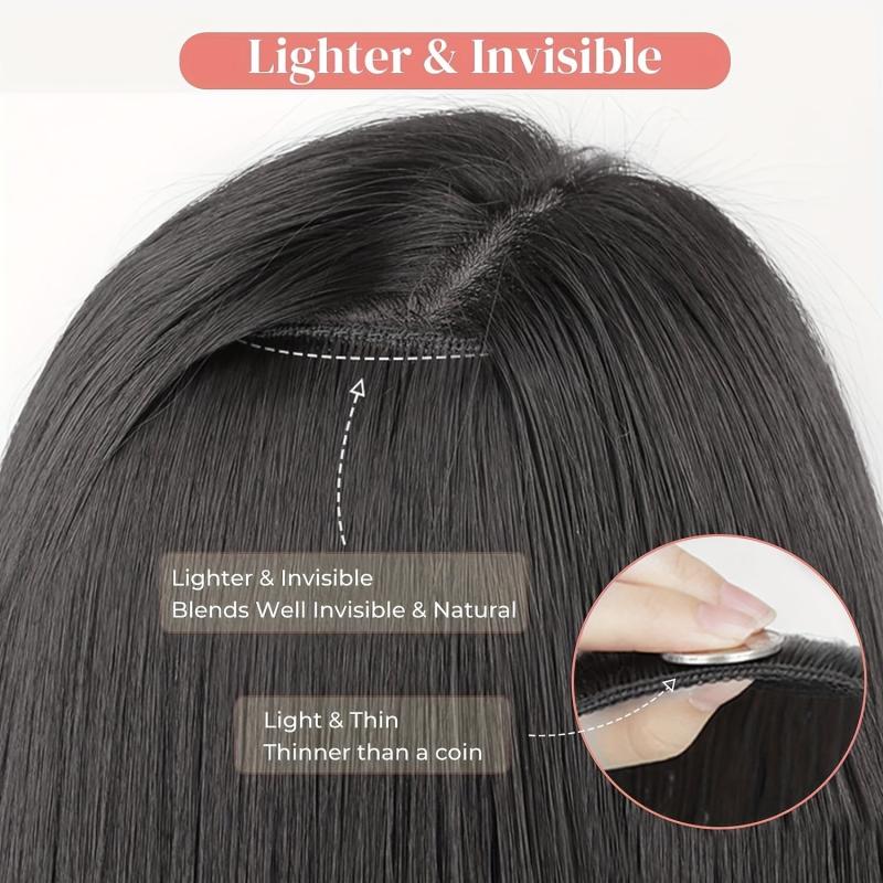 60 96 Cm Long Straight Hair Clip In Hair Extensions Synthetic Wig For Women