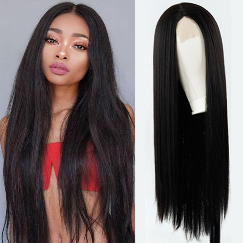 Long Straight Synthetic Wig Natural Full Wig Heat Resistant Fiber Wig 30 Inch