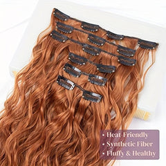 6pcs Curly Wavy Hair Extensions 60-96cm Long