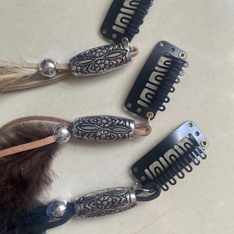 Bohemian Feather Headband Tassel Headdress for Women Girls