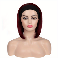 Short Bob Headband Wig for Women 56cm Straight Heat Resistant Synthetic Wig
