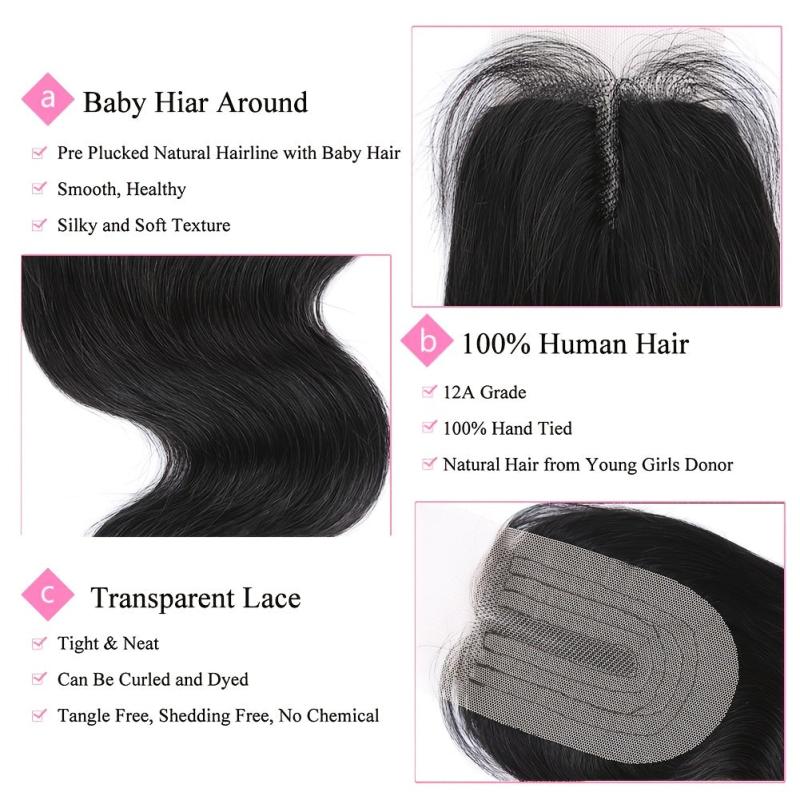 Body Wave HD Lace Closure 100% Brazilian Virgin Human Hair