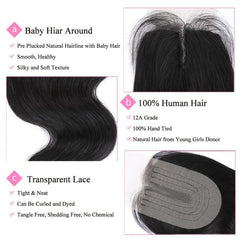Body Wave HD Lace Closure 100% Brazilian Virgin Human Hair