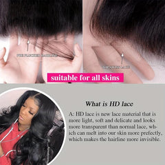 Body Wave HD Lace Closure 100% Brazilian Virgin Human Hair