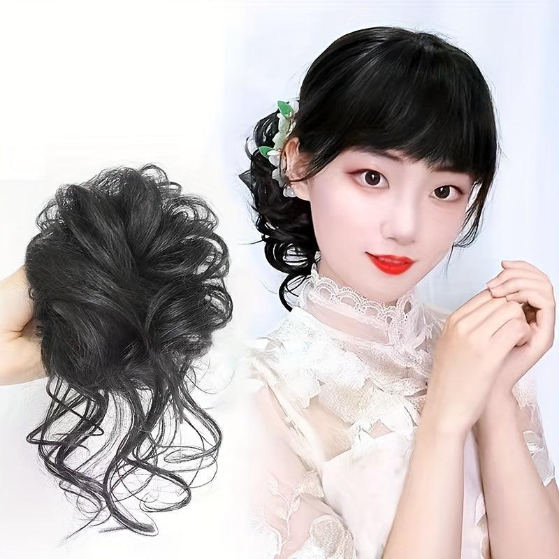 Messy Donut Hair Buns Updo Chignon Synthetic Clip In Hair Extensions