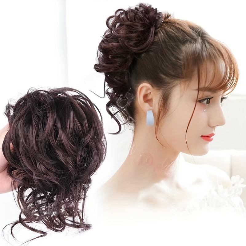 Messy Donut Hair Buns Updo Chignon Synthetic Clip In Hair Extensions