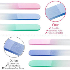 3pcs Crystal Glass Nail File Kit for Women Manicure Pedicure Care