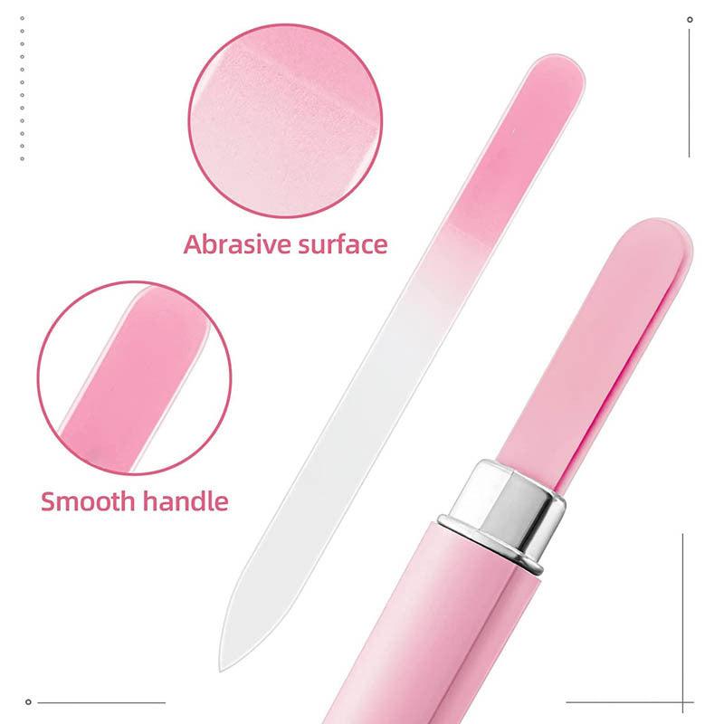 3pcs Crystal Glass Nail File Kit for Women Manicure Pedicure Care