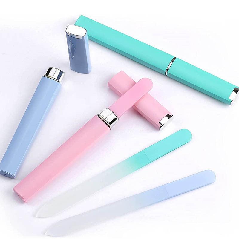 3pcs Crystal Glass Nail File Kit for Women Manicure Pedicure Care