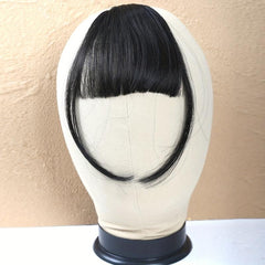 Brown Clip In Air Bangs Fringe Extensions Wig 15-24 cm