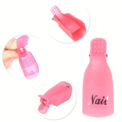 10pcs Nail Art Soak Off Cap Clips Pink Plastic Fingers Remover