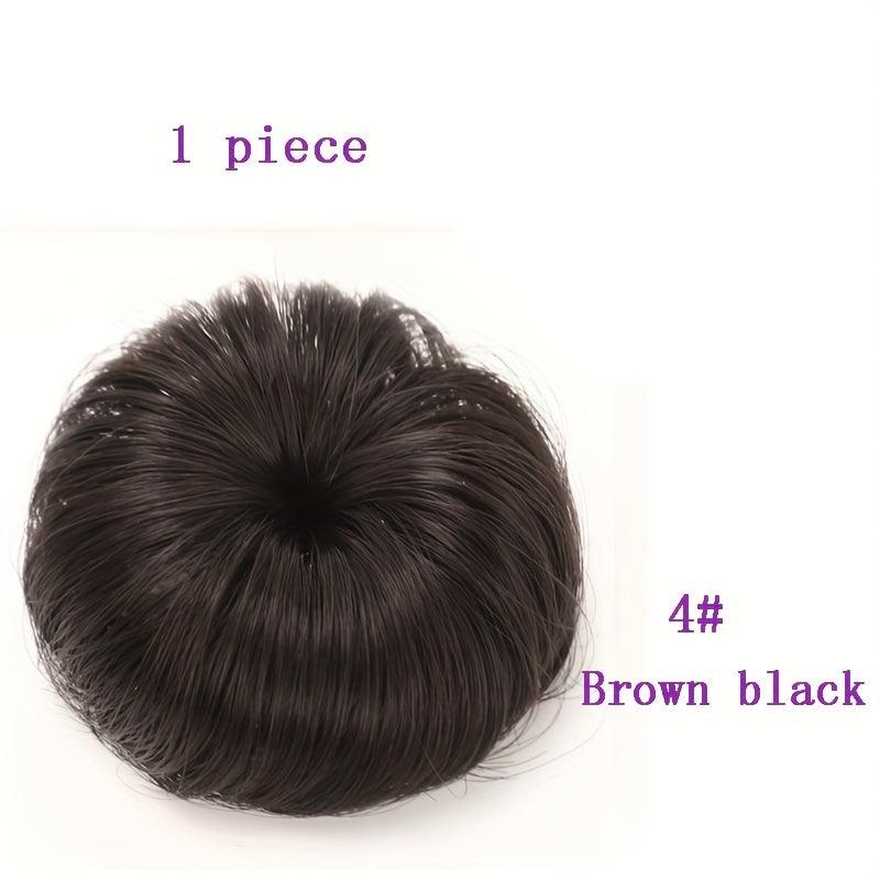 Girl's Synthetic Hair Bun Chignon Clip Hair Accessories