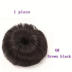 Girl's Synthetic Hair Bun Chignon Clip Hair Accessories