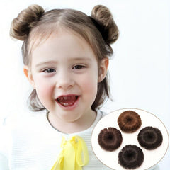 Girl's Synthetic Hair Bun Chignon Clip Hair Accessories