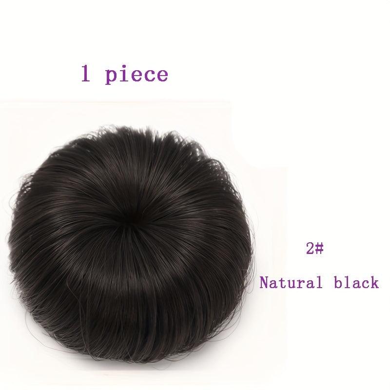 Girl's Synthetic Hair Bun Chignon Clip Hair Accessories