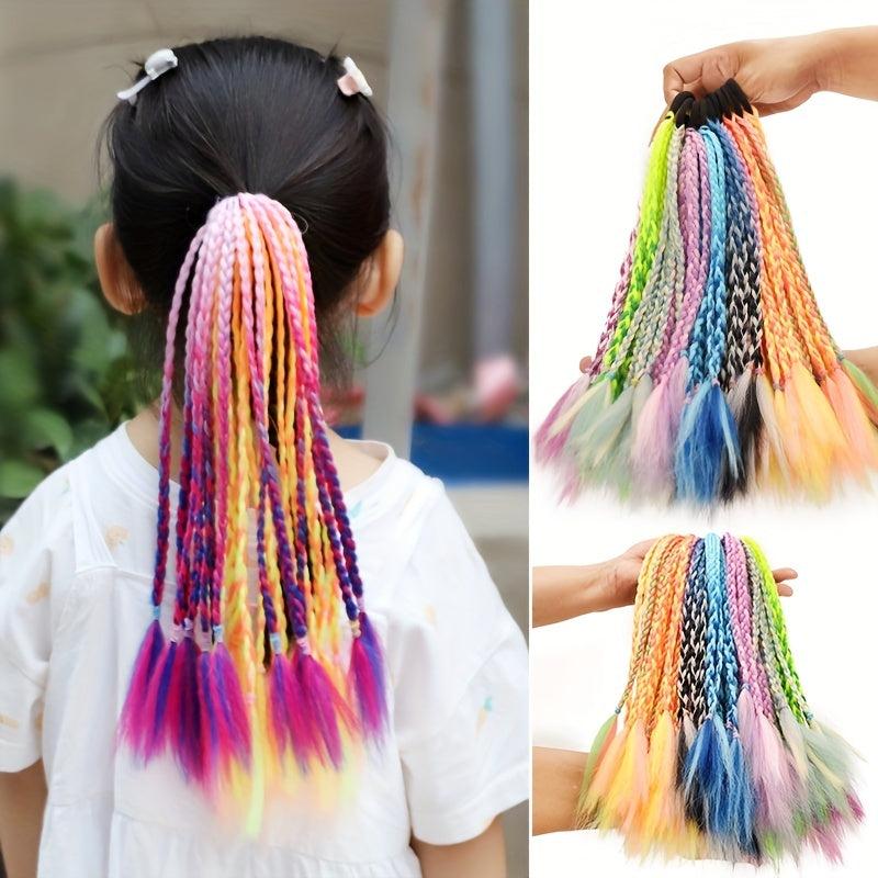 Colored Braids Hair Extensions For Girls Halloween Party