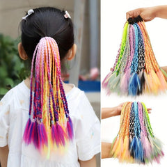Colored Braids Hair Extensions For Girls Halloween Party