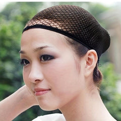 2 Pcs Hair Nets Stretchable Elastic Hair Nets Snood Weaving Nude