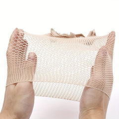 2 Pcs Hair Nets Stretchable Elastic Hair Nets Snood Weaving Nude