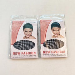 2 Pcs Hair Nets Stretchable Elastic Hair Nets Snood Weaving Nude