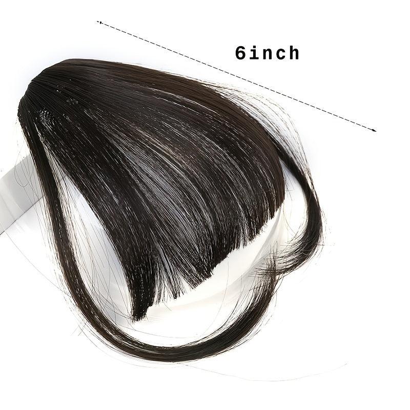 Synthetic Clip In Air Bangs With Temples For Women Girls