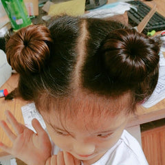 2 Small Donut Hair Buns Updo Chignon Clip In Hair Extensions For Daily Use