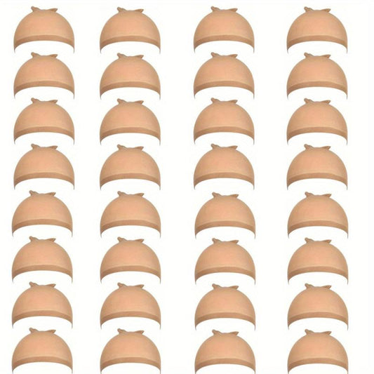 Light Brown Stocking Wig Caps - Stretchy Nylon - One Size Fits Most