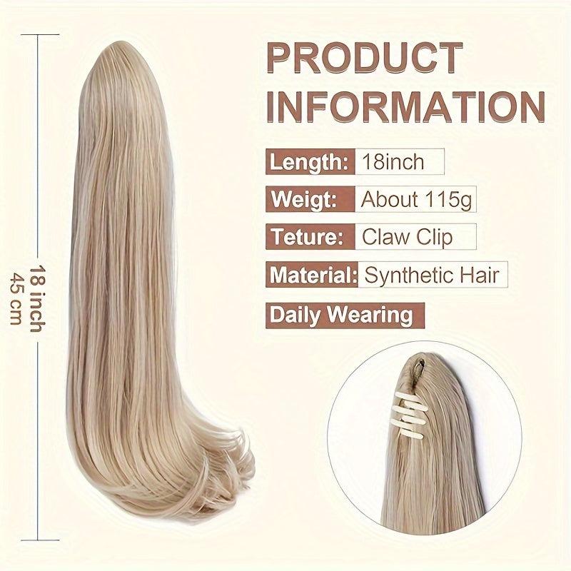 Long Claw Clip In Ponytail Extensions for Women - Natural Looking