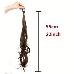 Braided Curly Ponytail Hair Extension with Elastic Band