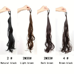 Braided Curly Ponytail Hair Extension with Elastic Band