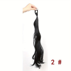 Braided Curly Ponytail Hair Extension with Elastic Band