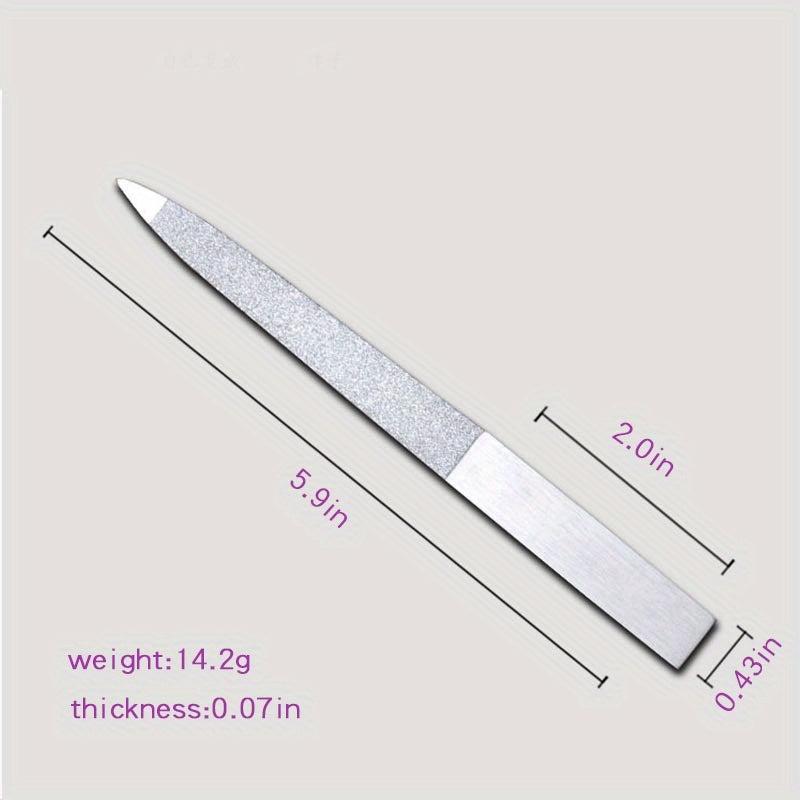 Professional Steel Nail File Buffer Metal Double Nail Arts Pedicure Grinding