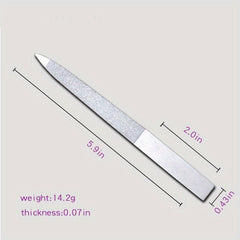 Professional Steel Nail File Buffer Metal Double Nail Arts Pedicure Grinding