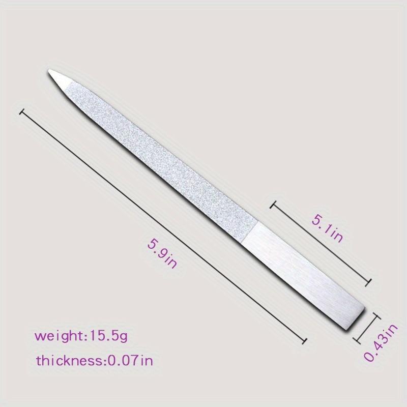 Professional Steel Nail File Buffer Metal Double Nail Arts Pedicure Grinding
