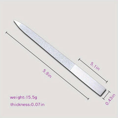 Professional Steel Nail File Buffer Metal Double Nail Arts Pedicure Grinding